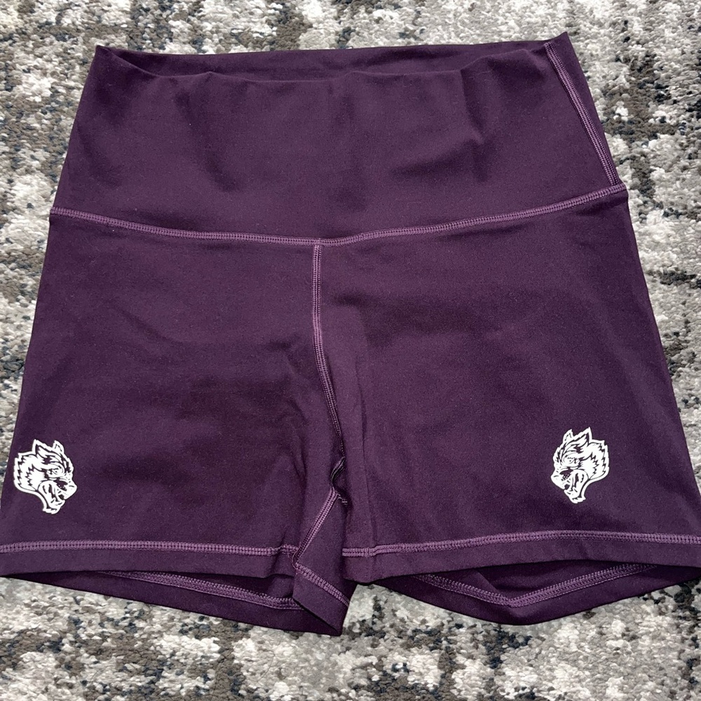 Darc Sport seamless shorts, deep purple color, stretchy material.
